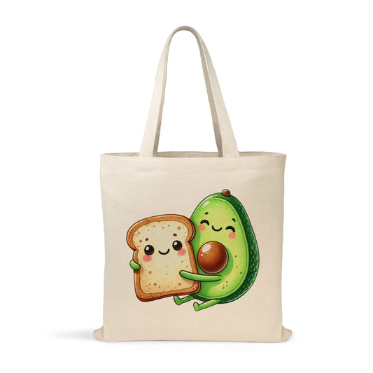 Adorable Avocado & Toast Canvas Tote Bag