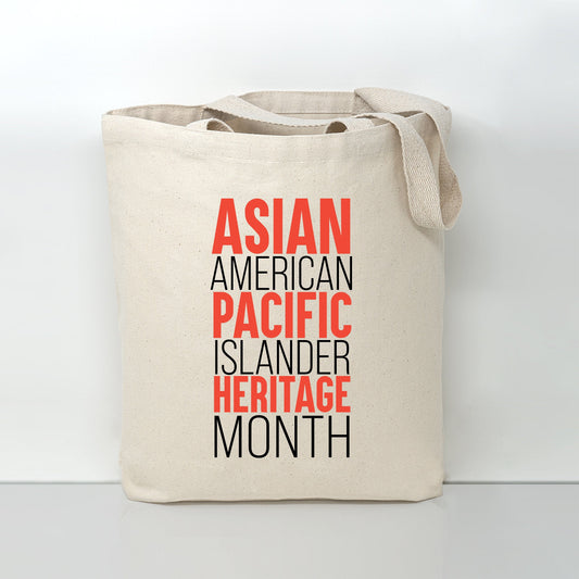 AAPI Communities Tote Bag, Asian American and Pacific Islander Cotton Canvas Bag - Heavy-duty Sustainable Bag, 12oz Canvas, 15x16 in