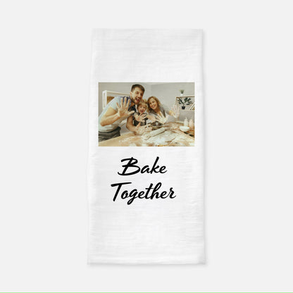 Personalized Kitchen Towel, Custom Tea Towel - Flour Sack Kitchen Towel, Create Your Own Design, Housewarming Gift, Father's Day Gift Towel