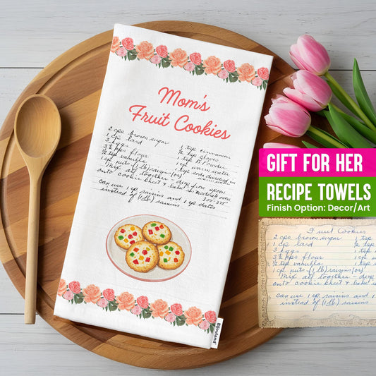 Personalized Handwritten Family Recipe Tea Towel - Mother's Day Gift Idea