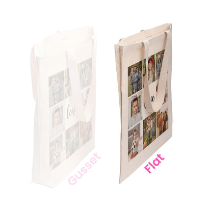 Personalized Photo Collage Tote Bag, Custom Gift for Family, Natural Color Eco-Friendly Tote bag