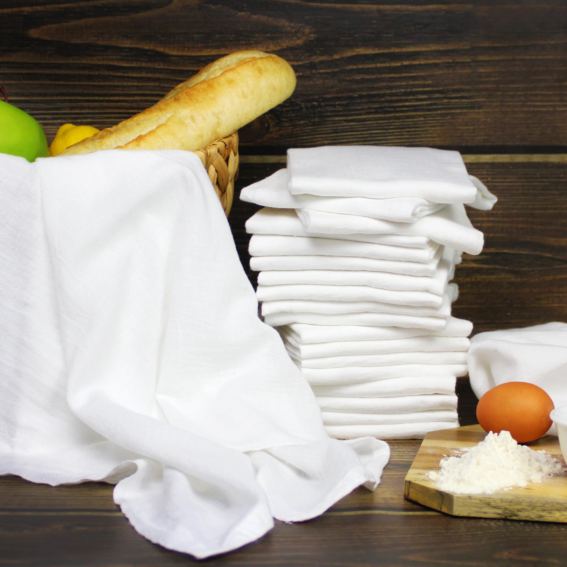 Utopia Kitchen Flour Sack Dish Towels, 12 Pack Cotton Towels