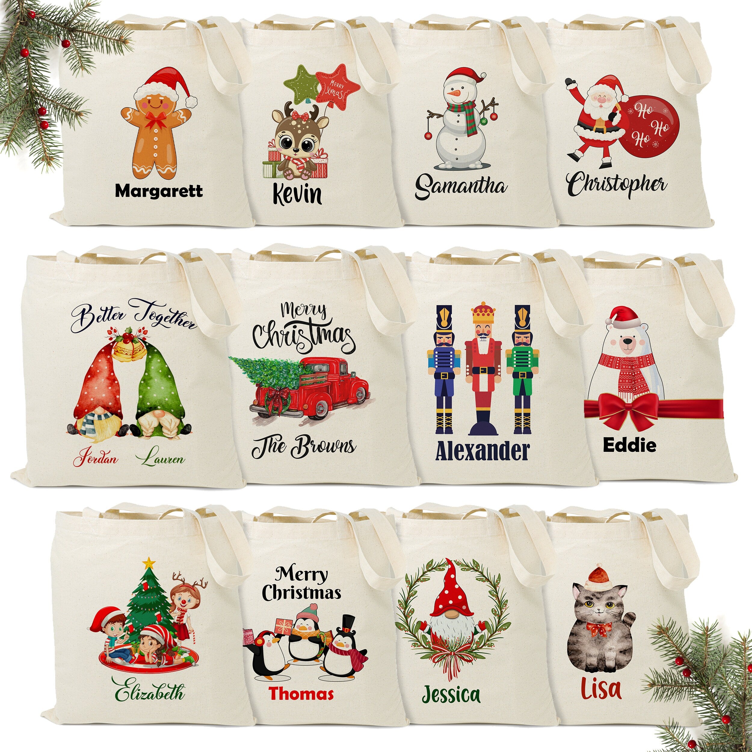 Custom christmas online bags